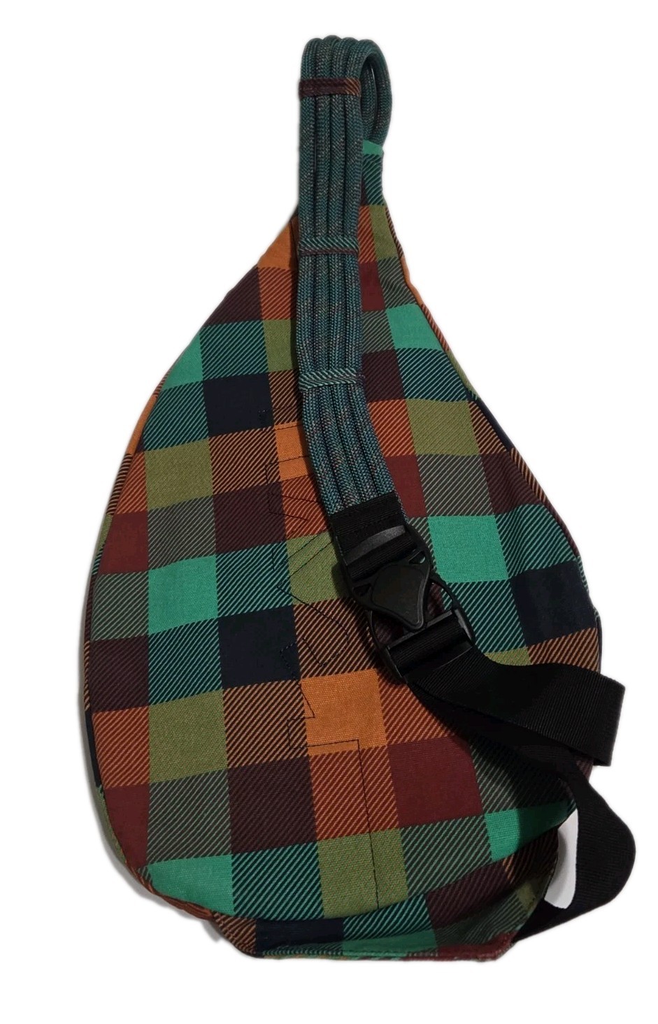 Kavu Multicolor Checked Sling Bag Crossbody Adjustable Strap Pockets NWOT