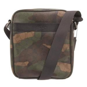 Coach Camouflage Shoulder Bag PVC Green Brown Men’s Vintage Excellent Condition