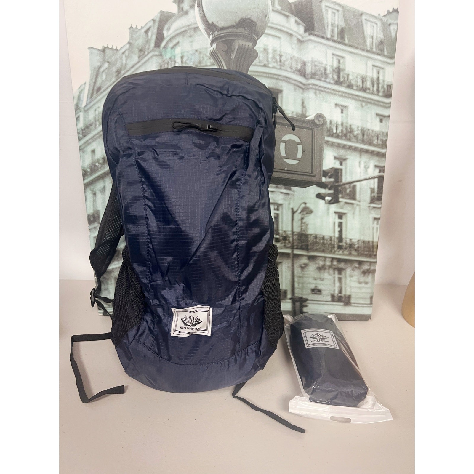 Foldable Outdoor Set UPF50+ Bucket Hat + Waterproof Backpack Unisex Travel Kit