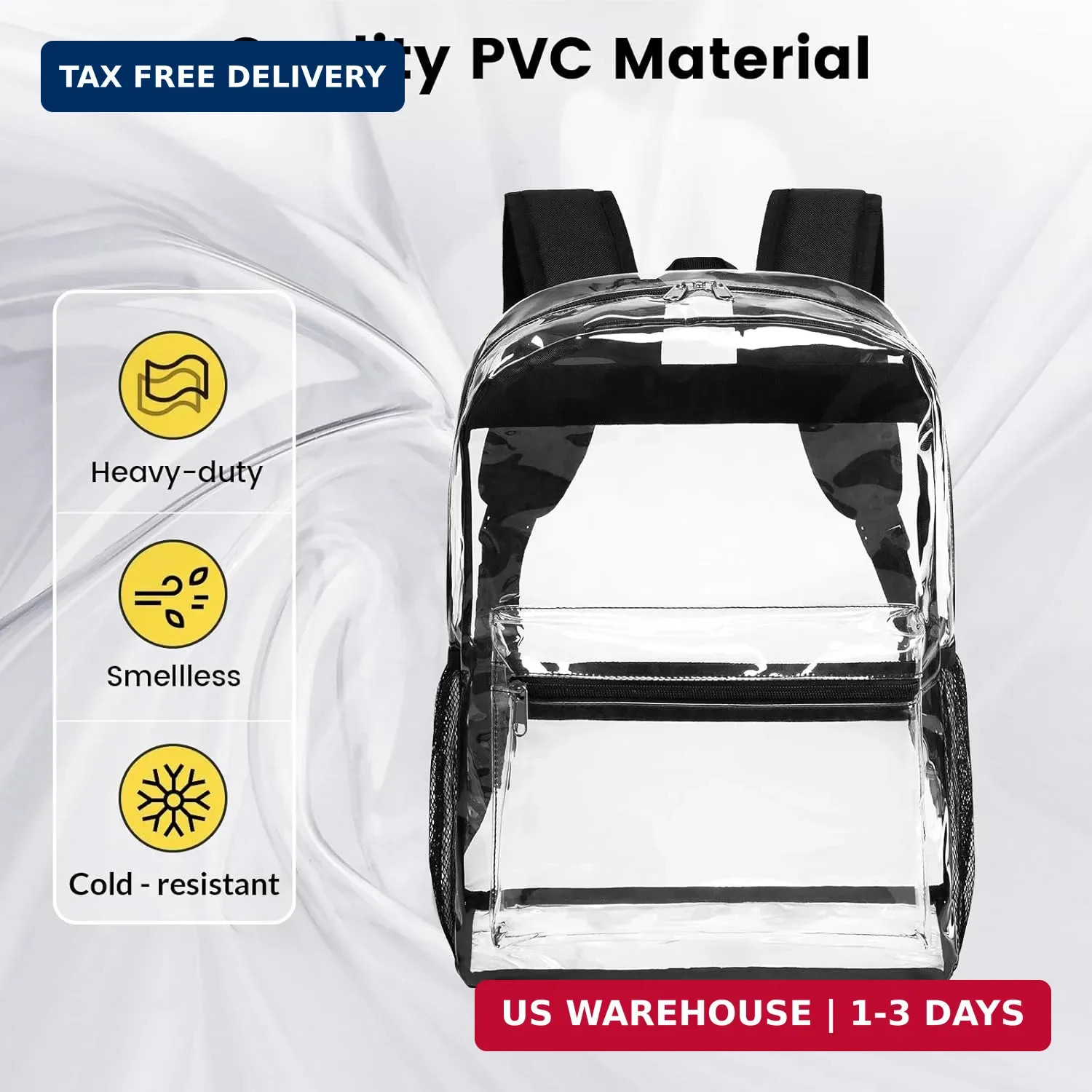 Vorspack Heavy Duty Clear Backpack – Large Clear Backpacks for School See Throug