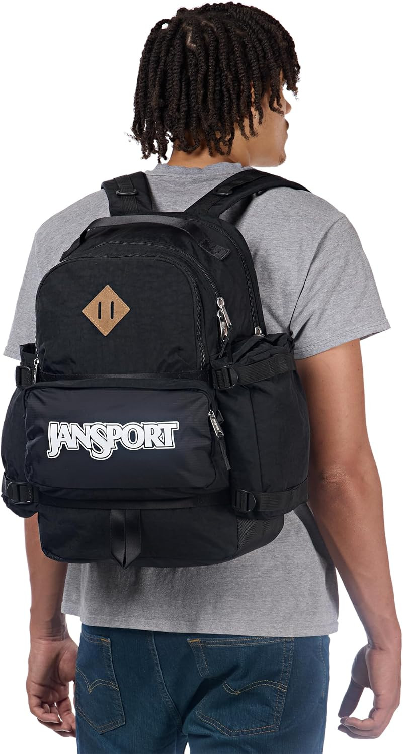 Seattle Pack: Sturdy Black Laptop Backpack with Water Bottle Pockets