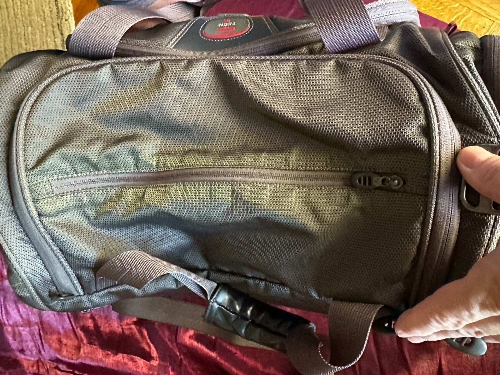 TUMI Tech Carry On Overnight Duffle Bag w/ Shoulder Strap #5525GRH Gray Black