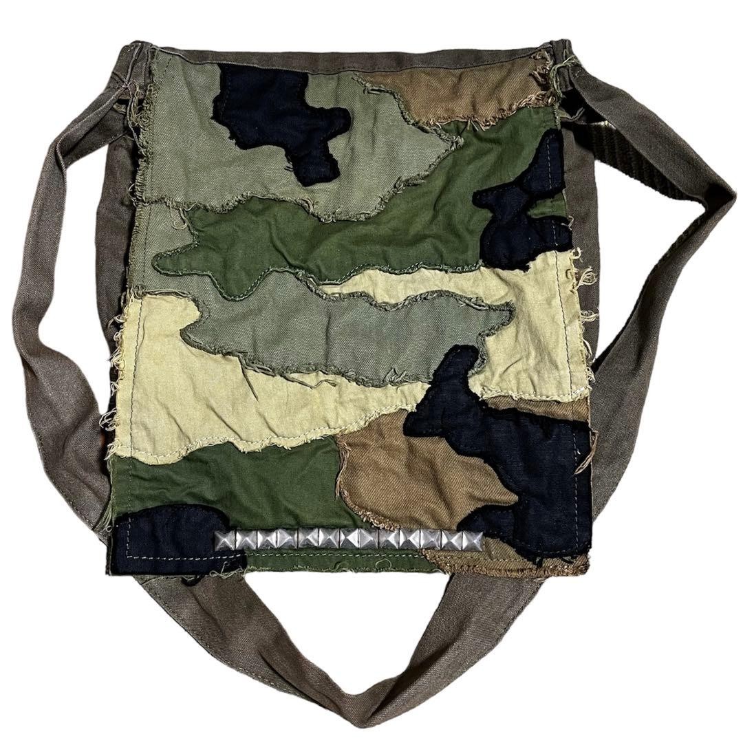 Used 2006 Comme des Garcons Camouflage Shoulder Bag Khaki H 31 x W 29 x D 6cm