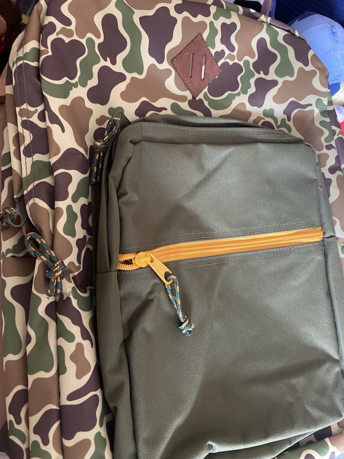 Mad Engine Green Camouflage Backpack Camo New No Tag Lots of Pockets Lightweight