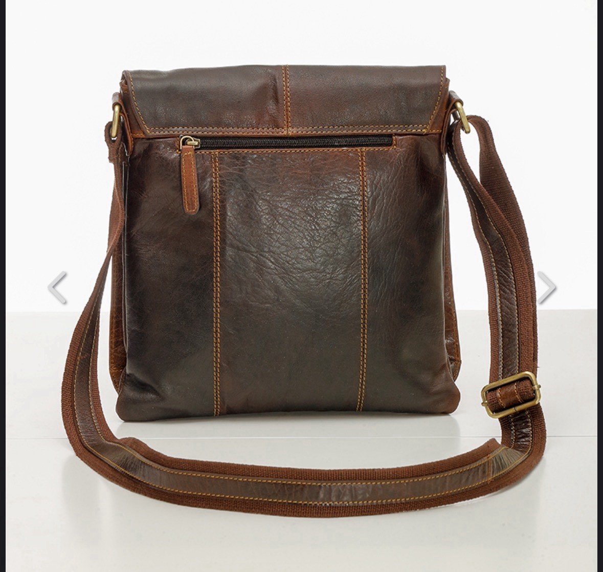 Brown Buffalo leather crossbody made in Spain Rosme Premium