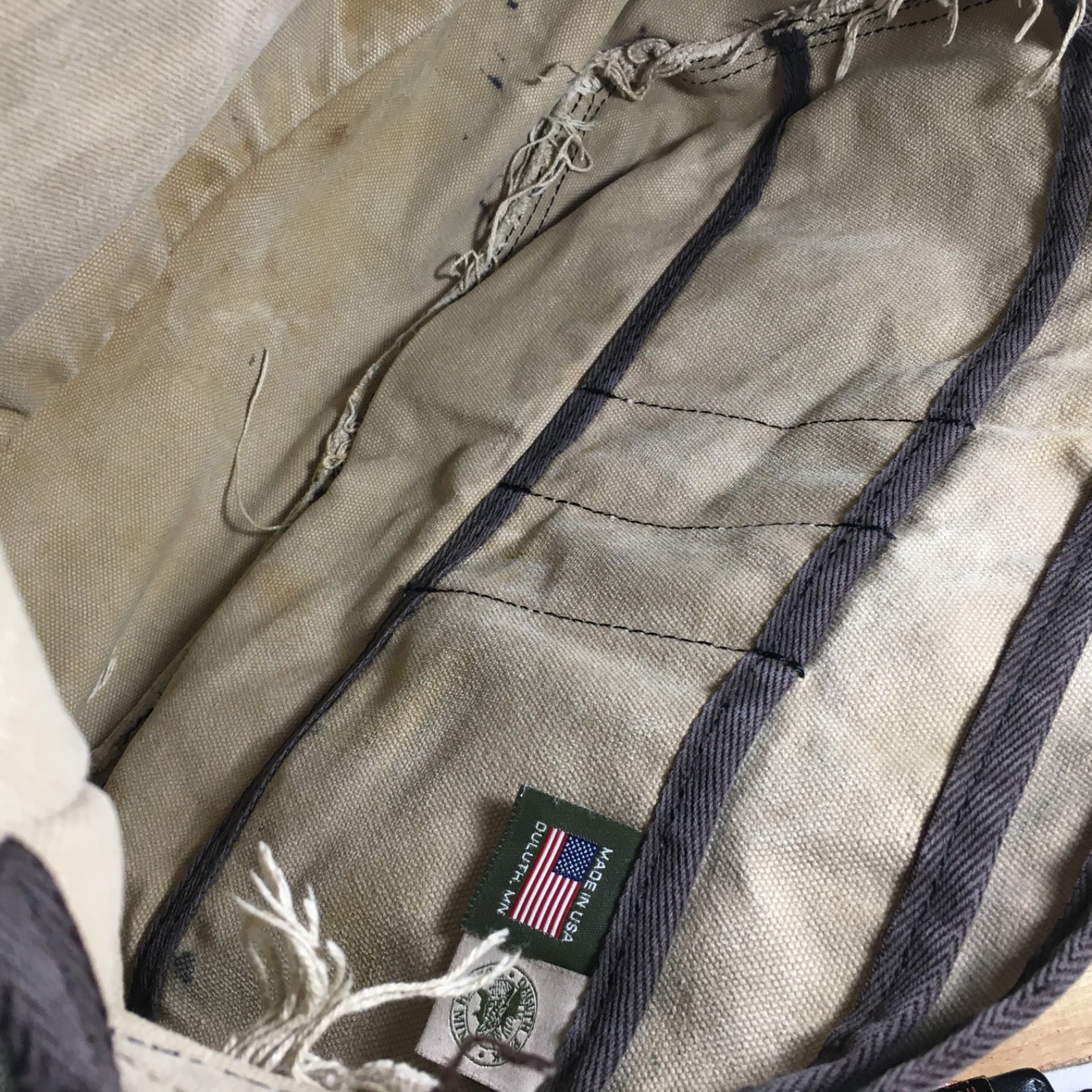 Everyday Duluth Pack Safari Travel Briefcase Tan Canvas Book Laptop Bag Business