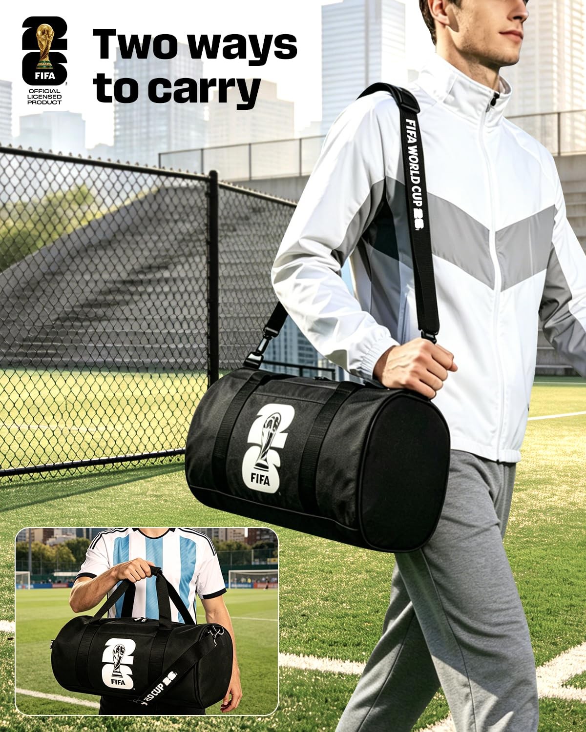 FIFA World Cup 2026 Officially Licensed Gym Bag for Women & Men, Large Duffle…