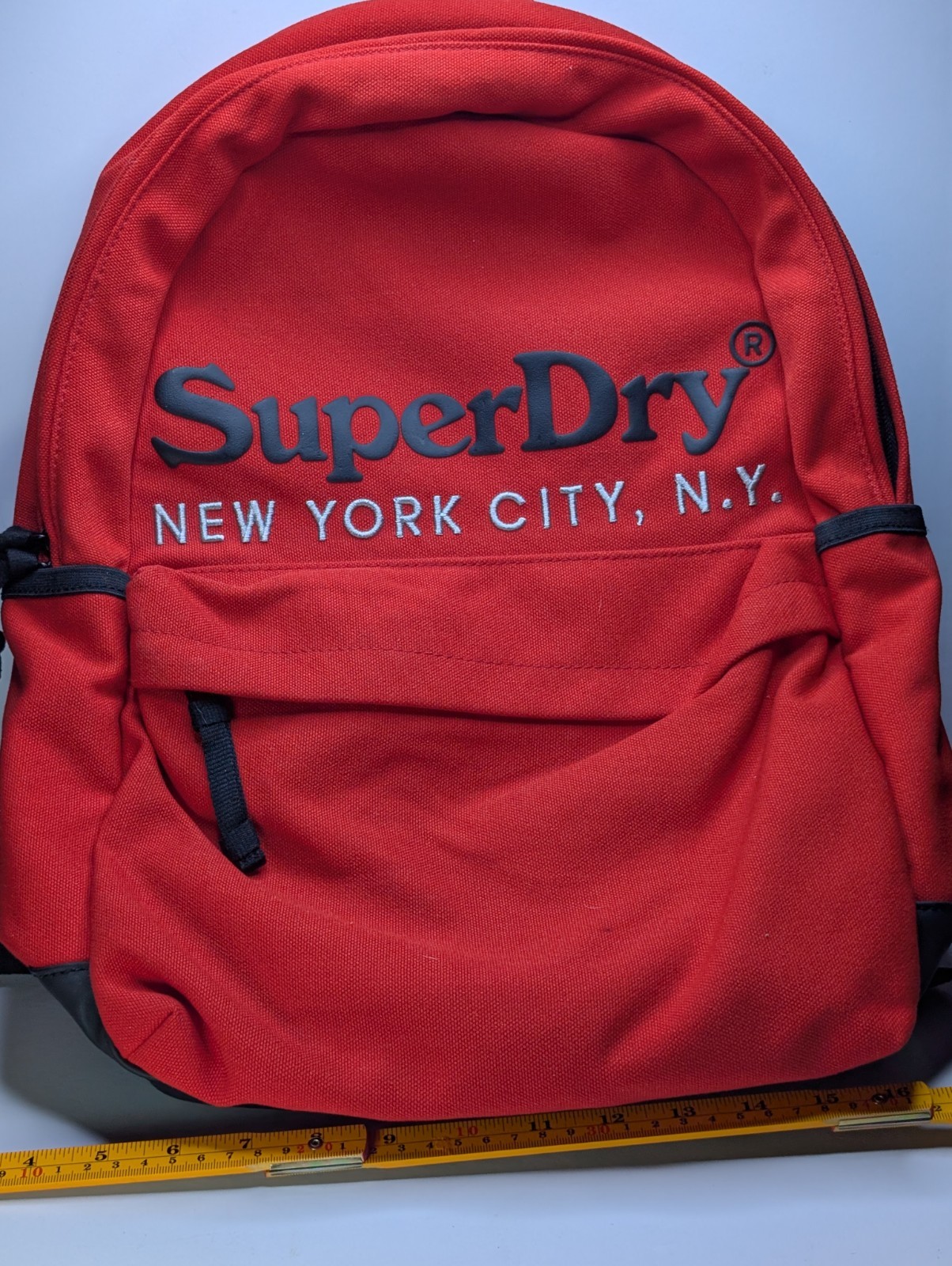 Superdry New York City Red Backpack Book Bag Travel School Laptop Pack