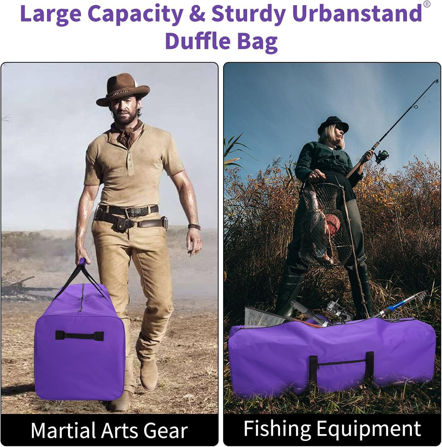 48 Inch Extra Large Duffle Bag for Travel, Sports Gear Storage Bag with 2-way Lo