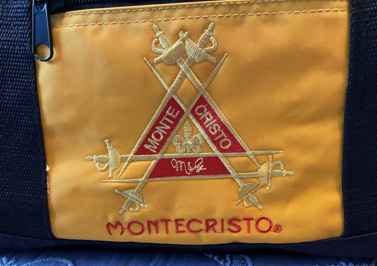 Montecristo Cigars Medium Heavyweight Duffle Bag in Yellow and Black, 18″ x 10″