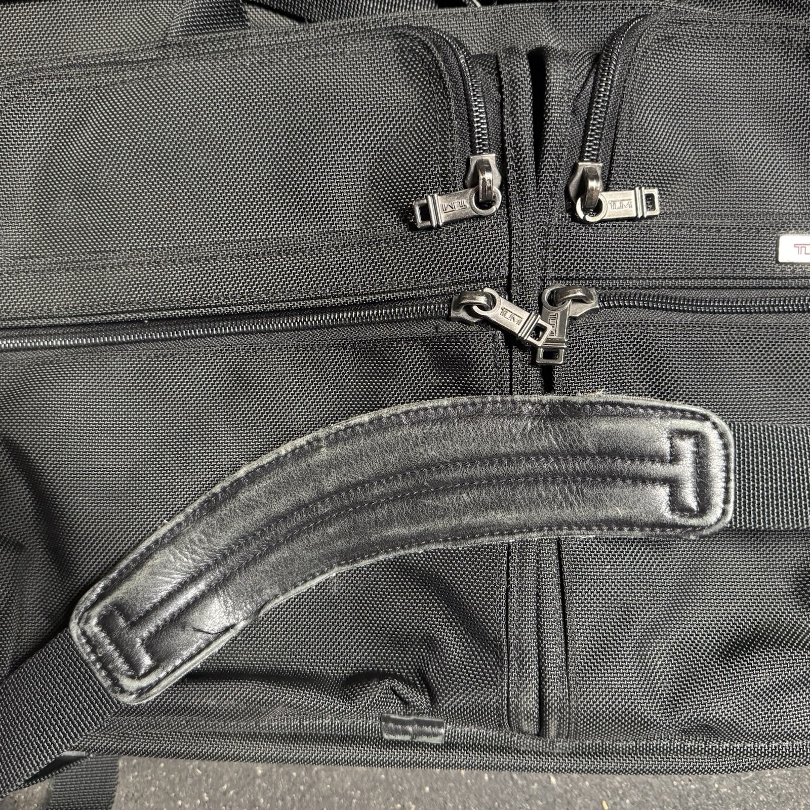 TUMI Alpha Black Ballistic Expandable Laptop Business Briefcase 26041D4