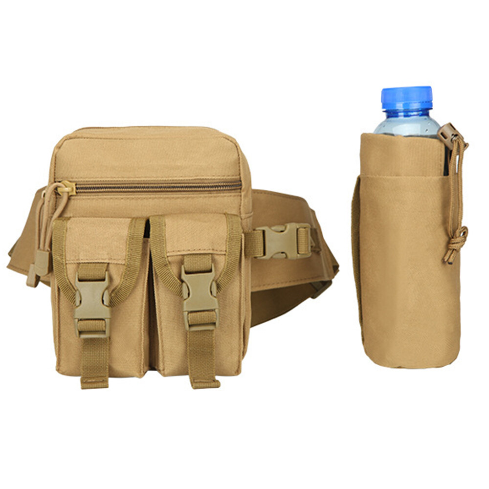 Tactical Waist Bag With Detachable Water Bottle Holder Pocket Bag Travel Bag