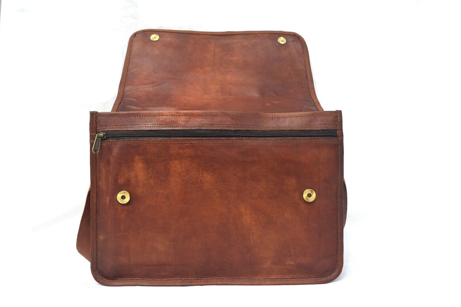 14 In Leather Messenger Bag Office Laptop Satchel School Crossbody Shoulder Bags