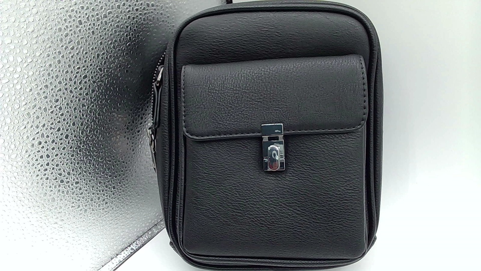 Black Leather Crossbody Bag Man Handbags Boy Messenger Bags Shoulder Bag