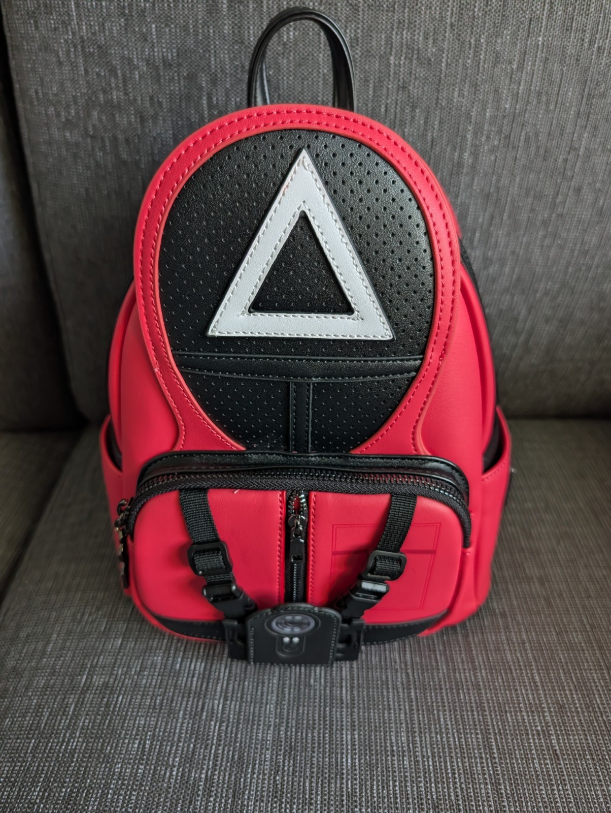 Loungefly Squid Game Triangle Guard US Exclusive Mini Backpack Bag