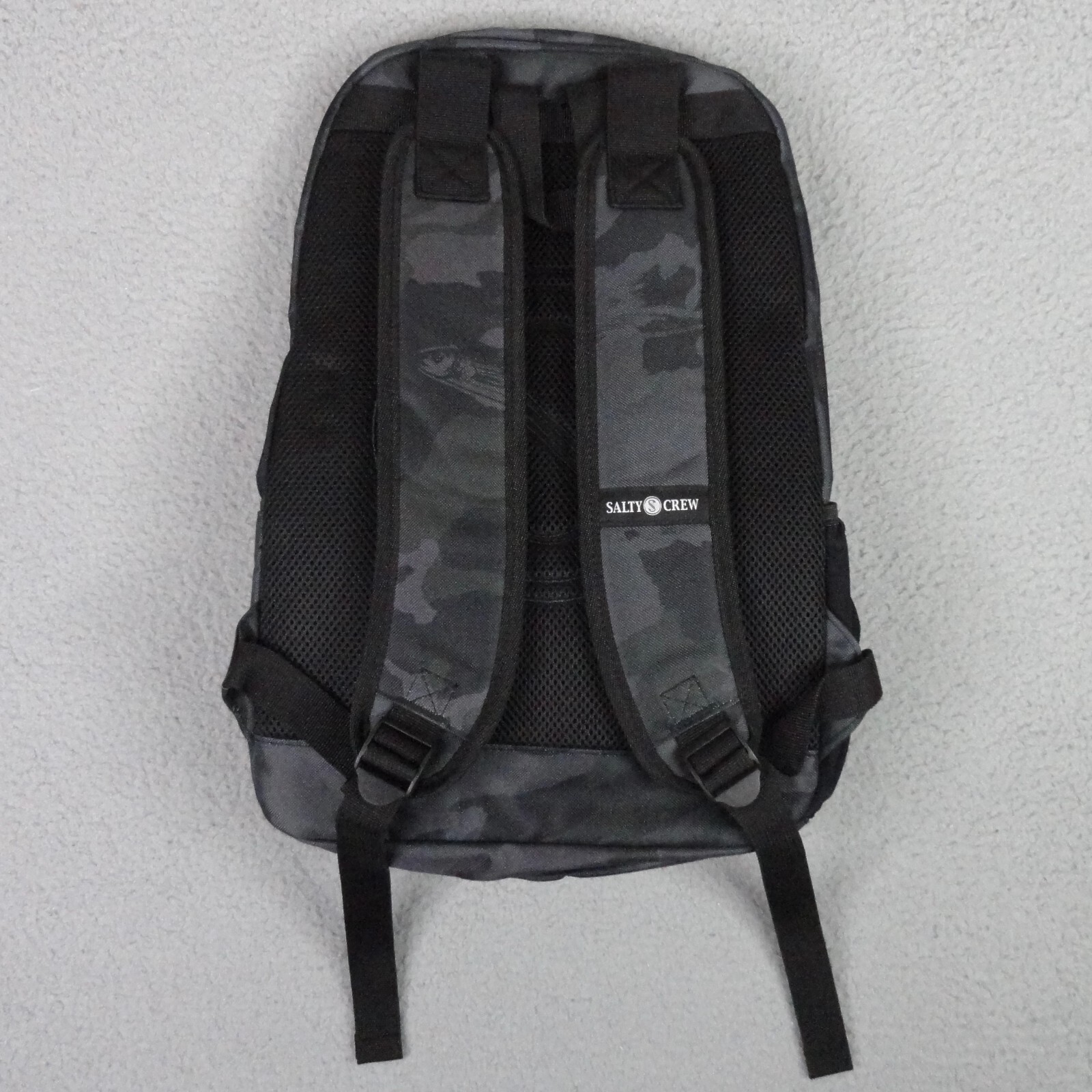 Salty Crew Brig Backpack Black Camo NWT School Book Fishing Beach Laptop Bag 20L