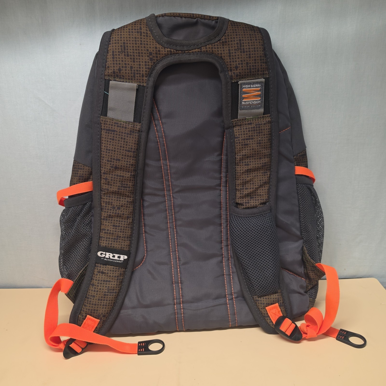 High Sierra Riprap Backpack Brown Digital Camo Laptop Bag Hiking School Travel