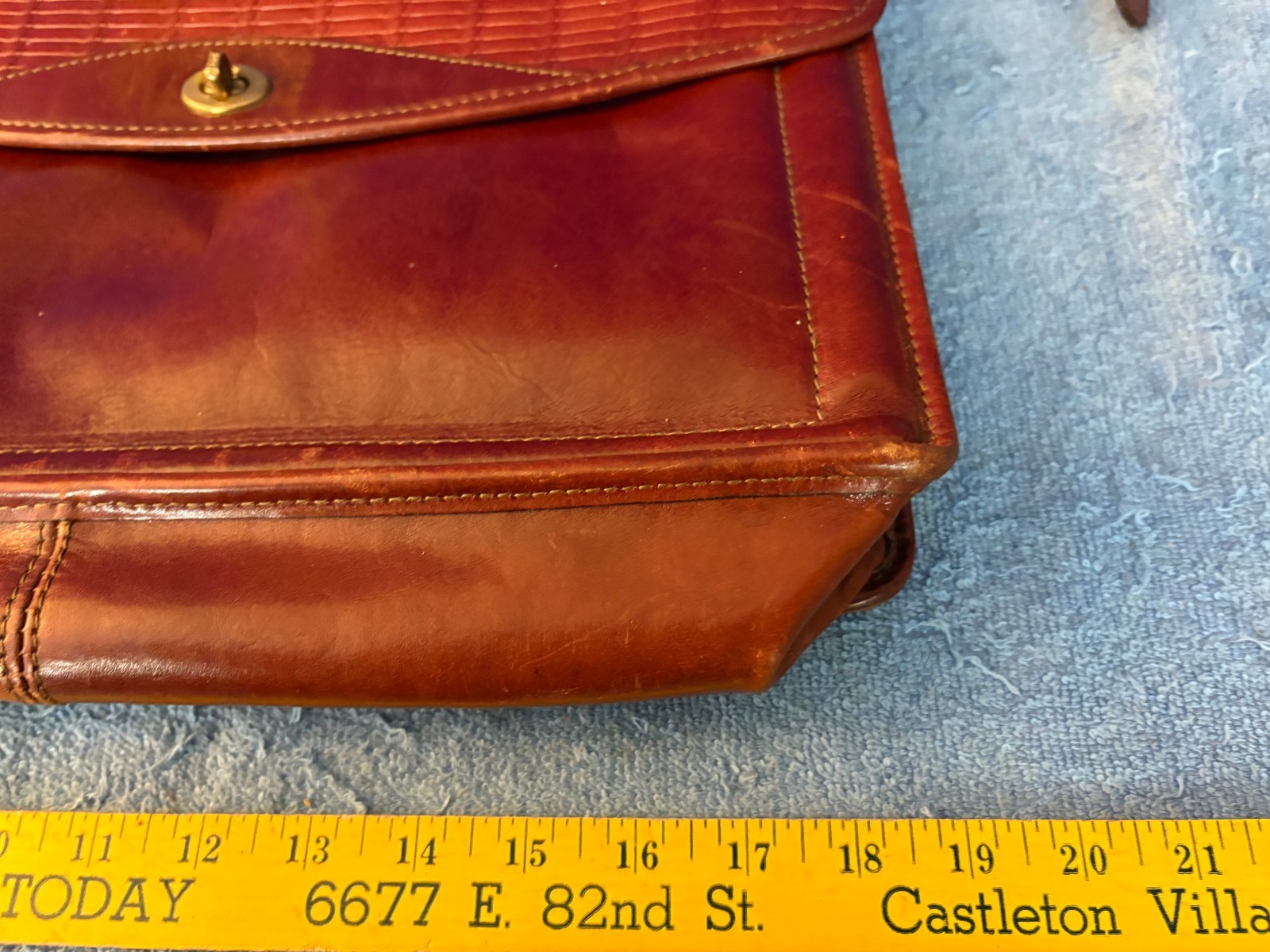 Jack Georges Cognac Tuscany Leather Briefcase