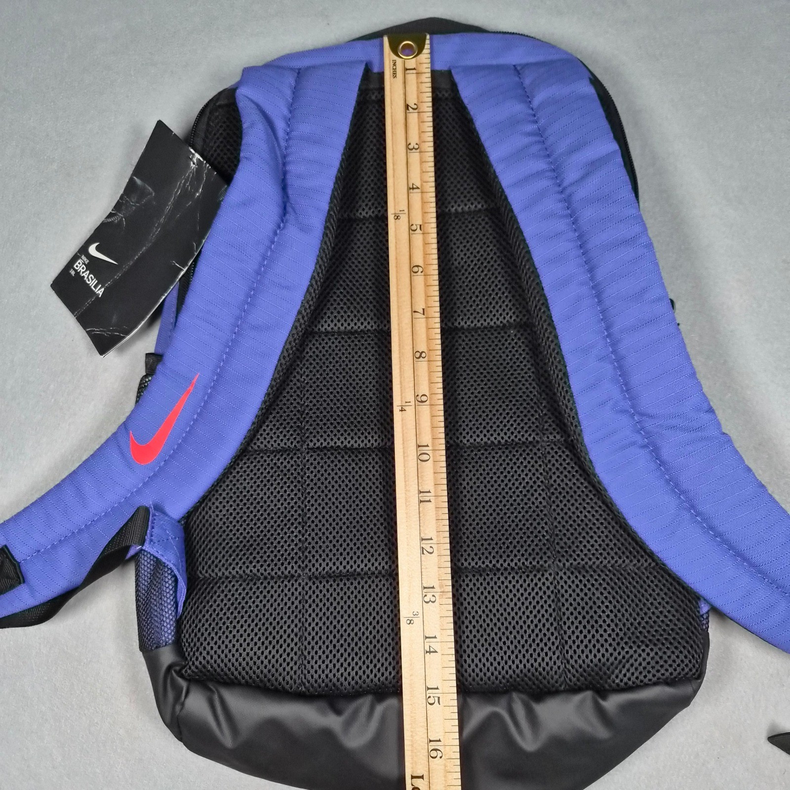 Nike Brasilia JDI Backpack Blue Bright Crimson BA6029-520 18L NEW