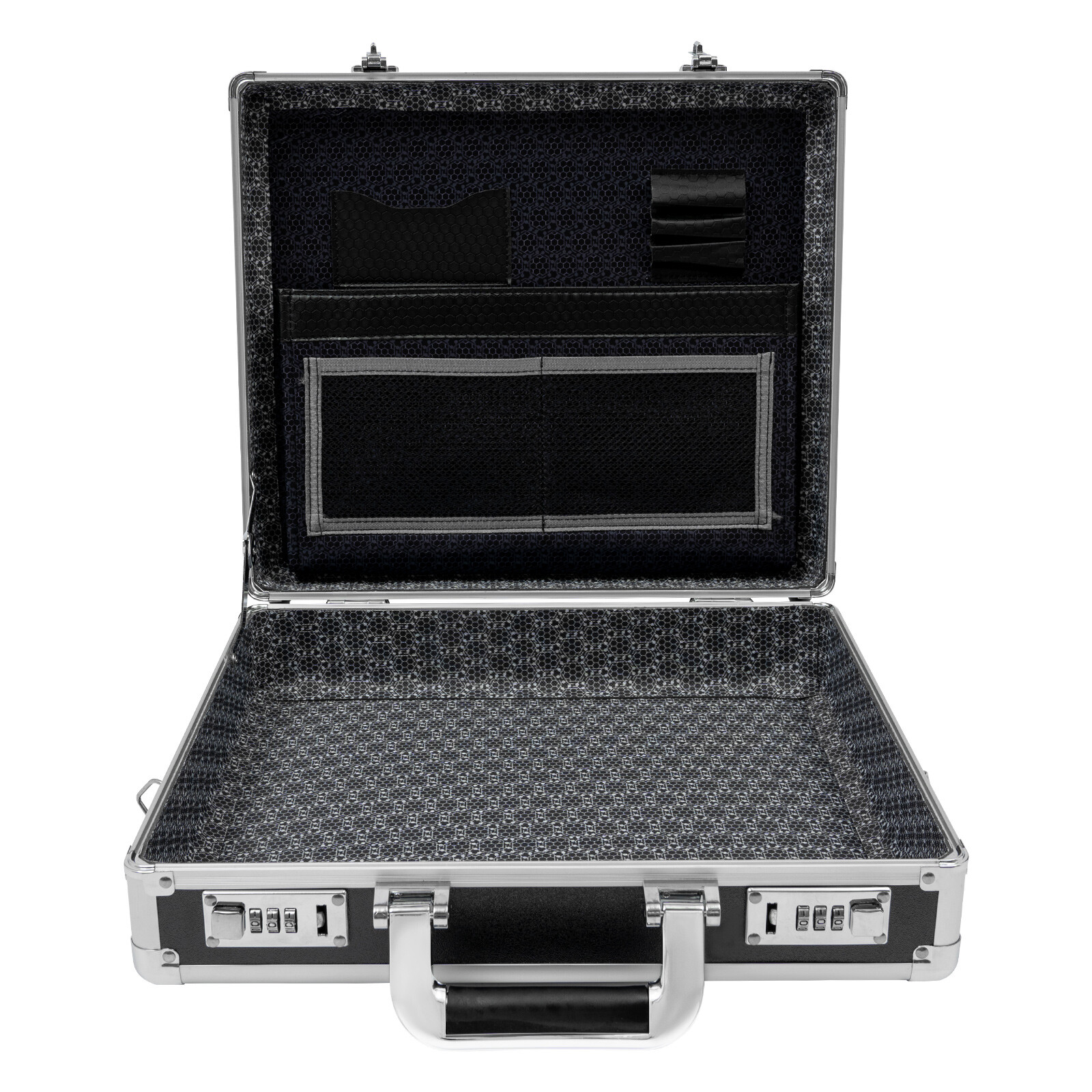 Aluminum Hard Case Big Capacity with Combination Lock Briefcase with Pocket