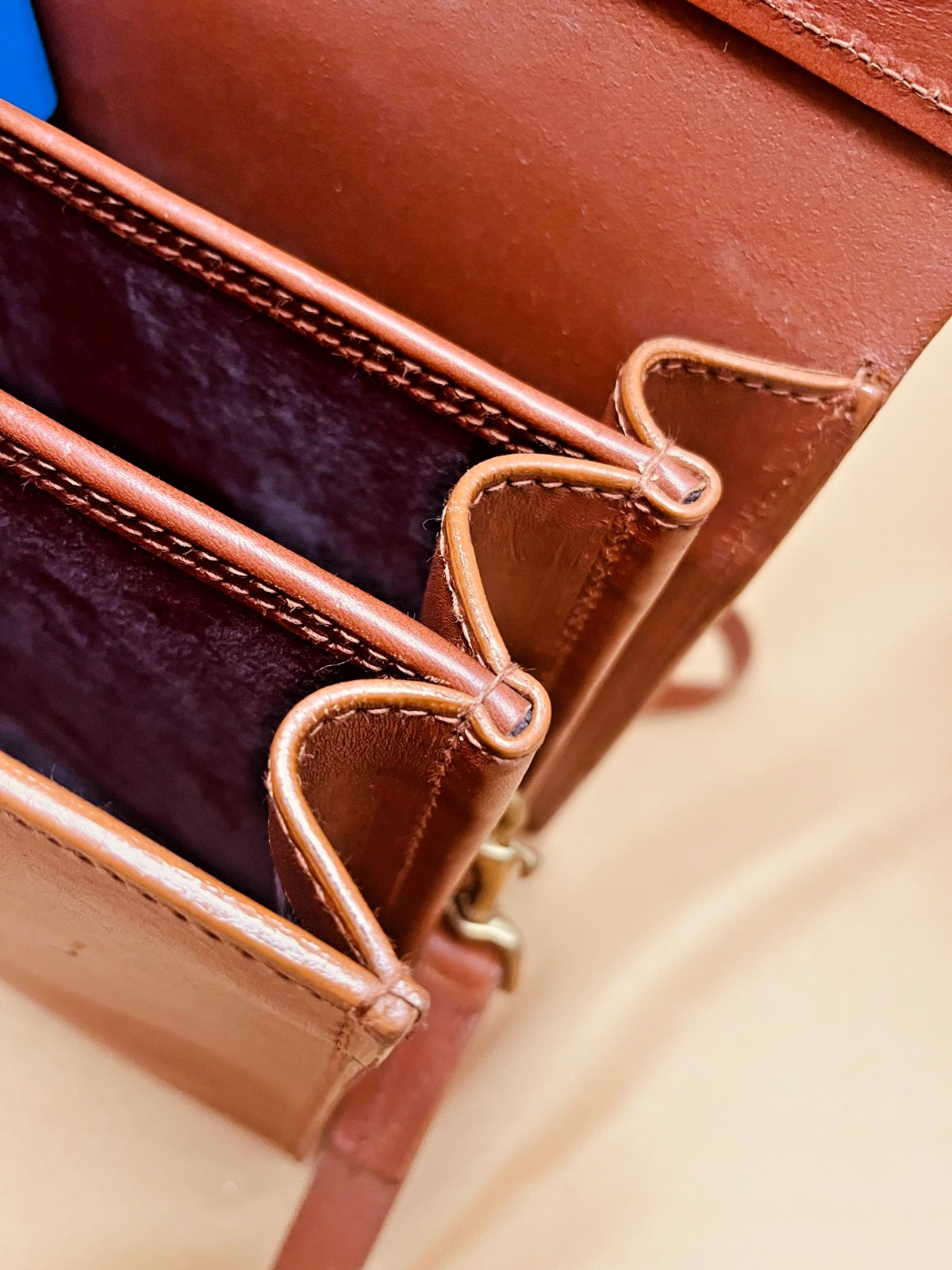 PICKETT of LONDON Thick Bridle Leather Briefcase / Messenger Bag – England