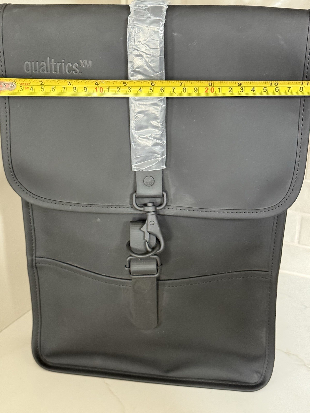 Rains W3 Backpack Black Waterproof Minimalist Magnetic Snap Laptop Rucksack $140