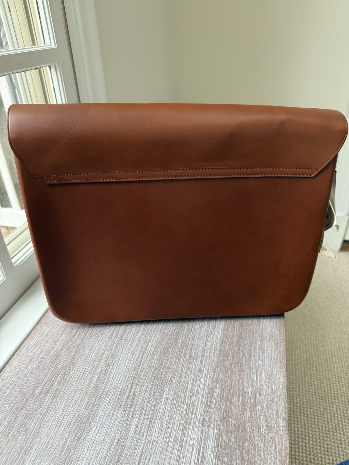 Boldrini Selleria Men’s Leather Messenger Bag with Strap Made In Italy NWT