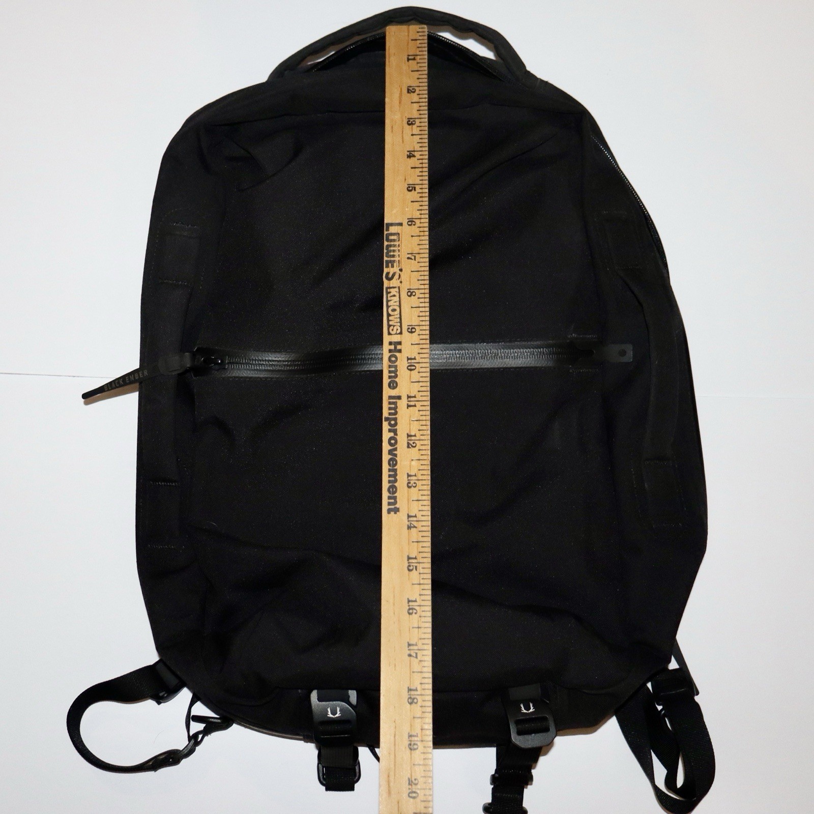 Black Ember Shadow 22L Minimalist Backpack Convertible Briefcase Commuter