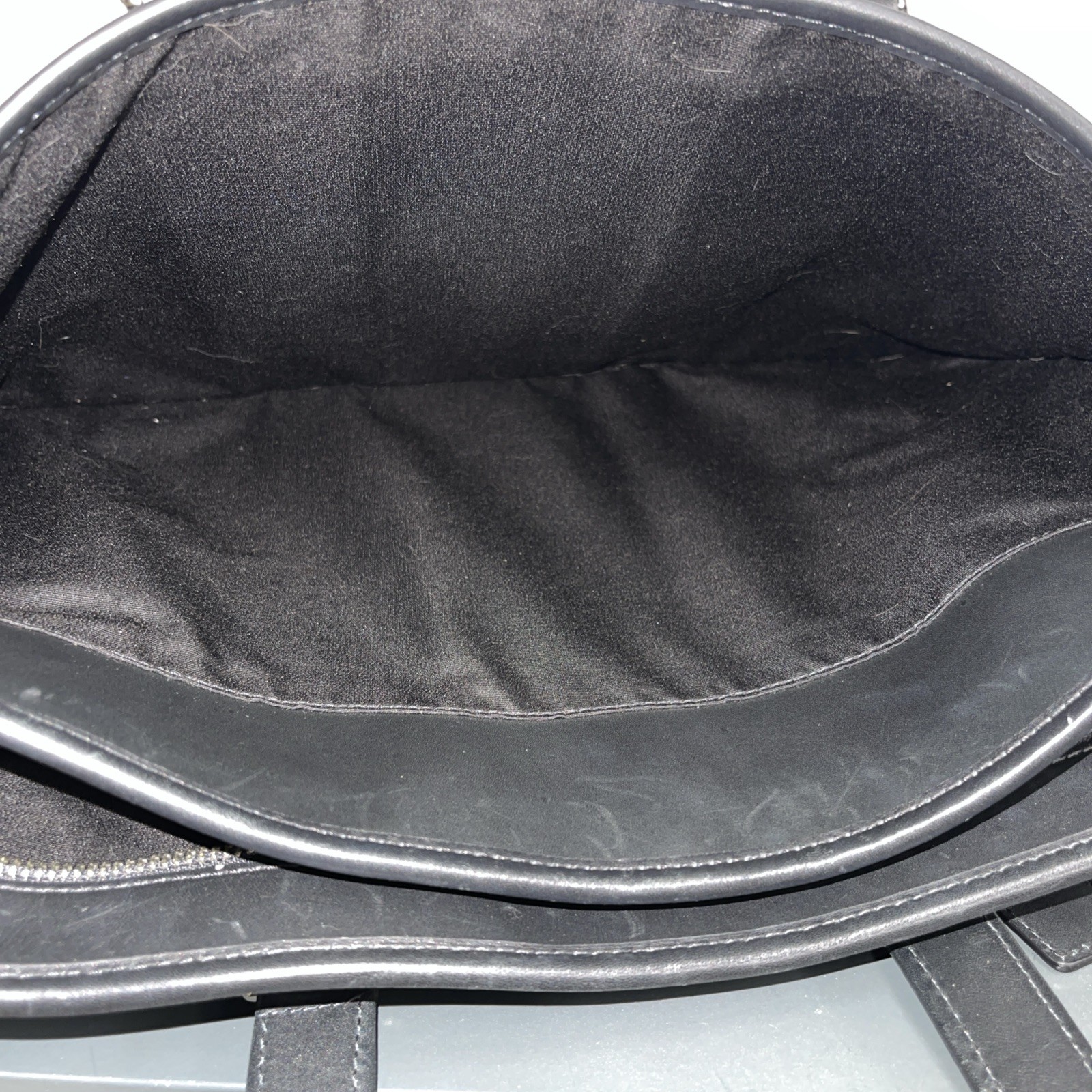 Coach Metropolitan Slim Leather Briefcase Black Crossbody Bag