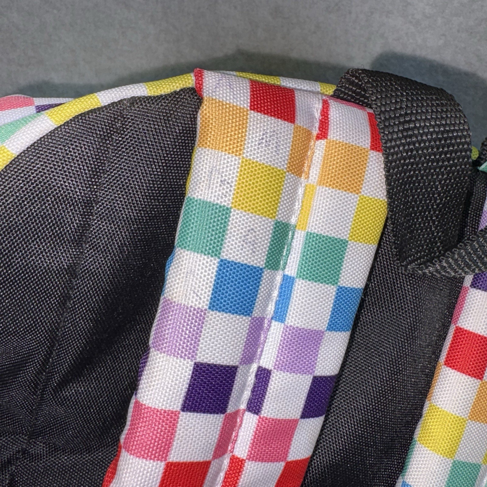 VANS off The Wall Rainbow Checkerboard Backpack Casual School Outdoors See Photo