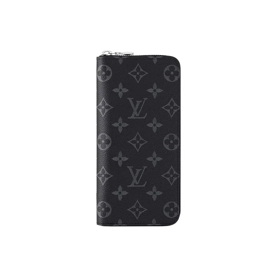 LOUIS VUITTON Zippy Coated Canvas and Cowhide Leather Wallet Men’s 4×0.7×7.8 in