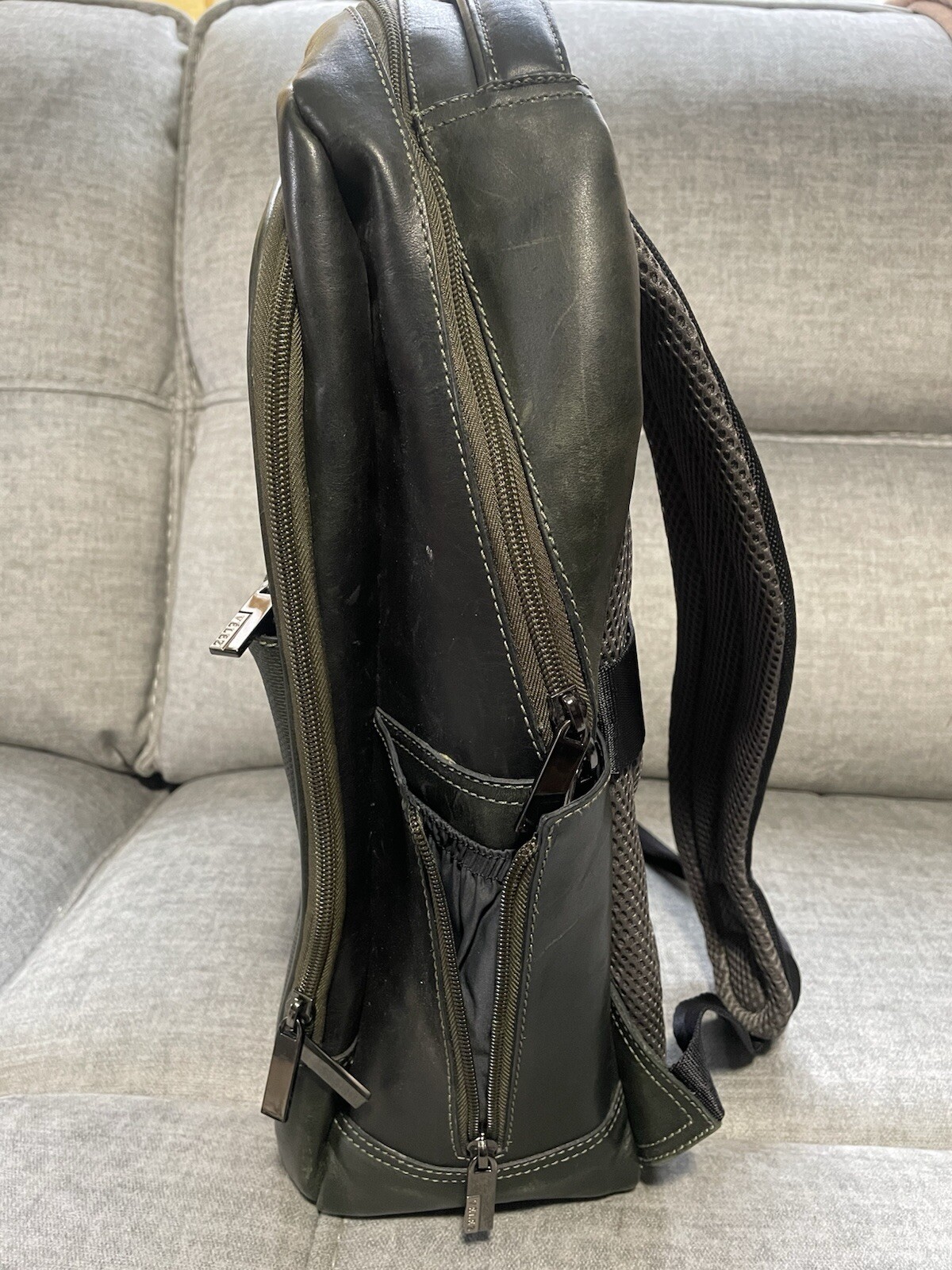 Velez Leather Laptop Backpack Made In Colombia Dark Green