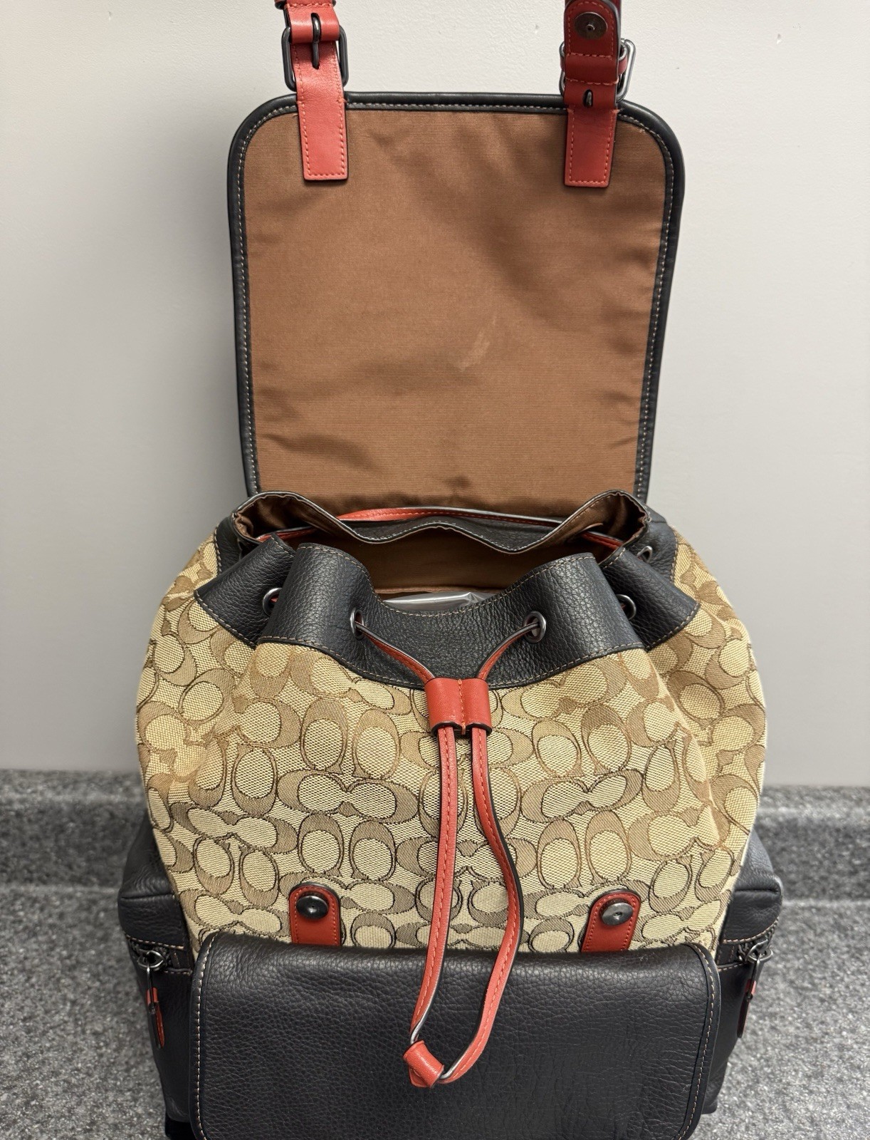 Coach Men’s Sprint Backpack In Signature Jacquard Canvas/Leather CT016 $750