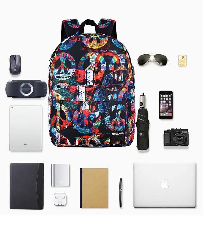 Casual Laptop Backpack Men Women School Boys Girls College Bookbag USB Peace