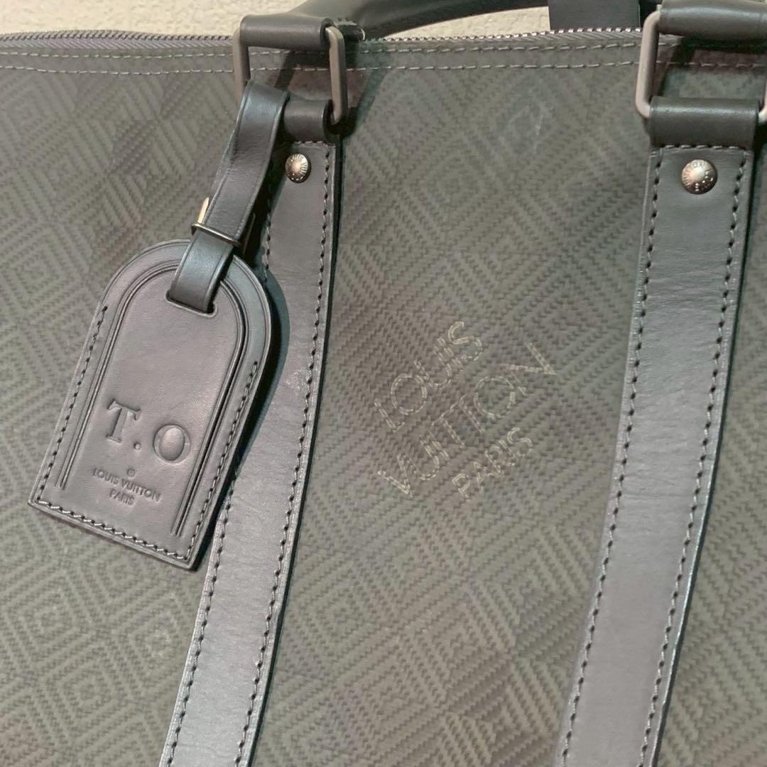 LOUIS VUITTON N41418 Damier Graphite Keepall Bandouliere 45 Bag Used
