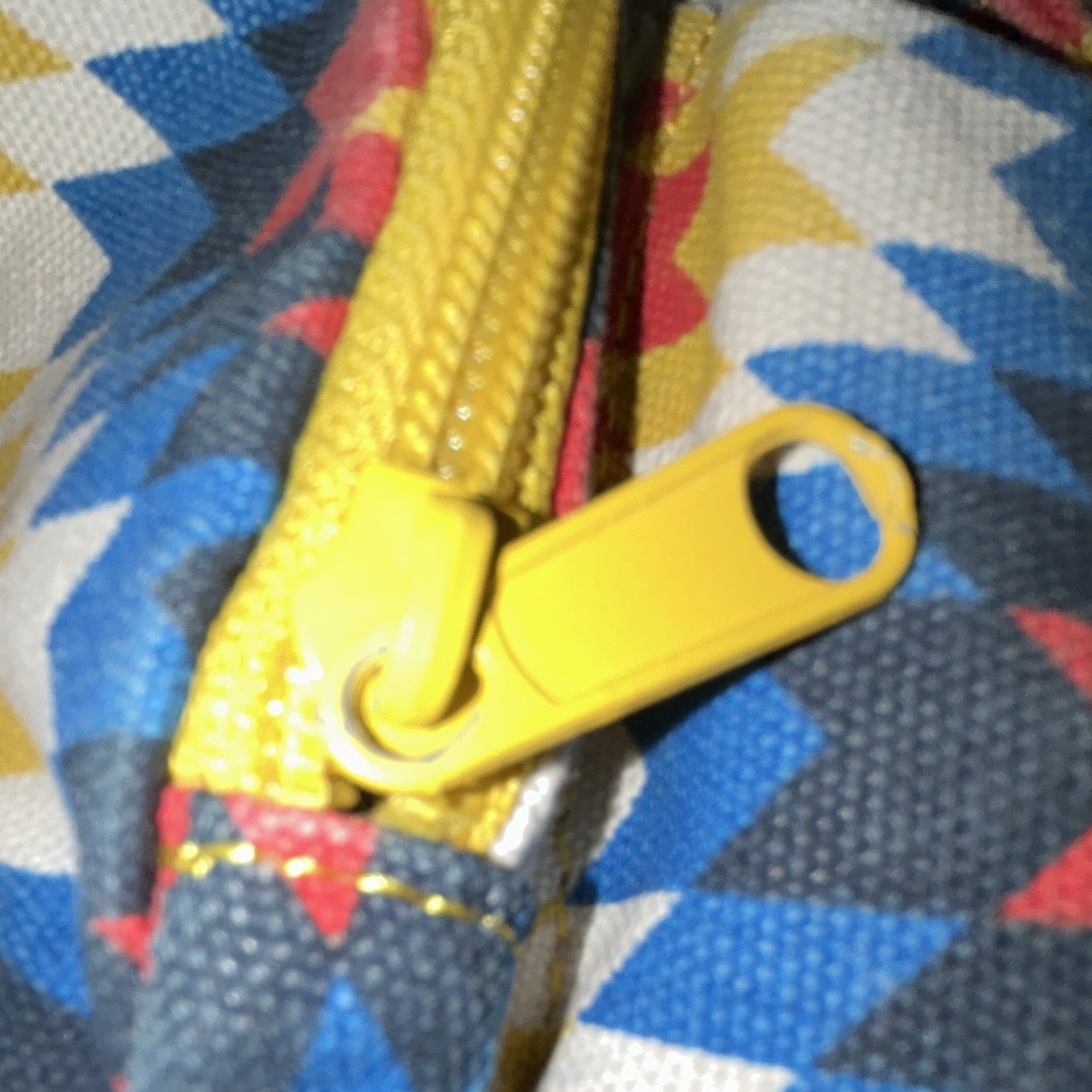 KAVU Multicolor Chevron Sling Bag Crossbody Zip/Buckle Closure Adjustable Strap