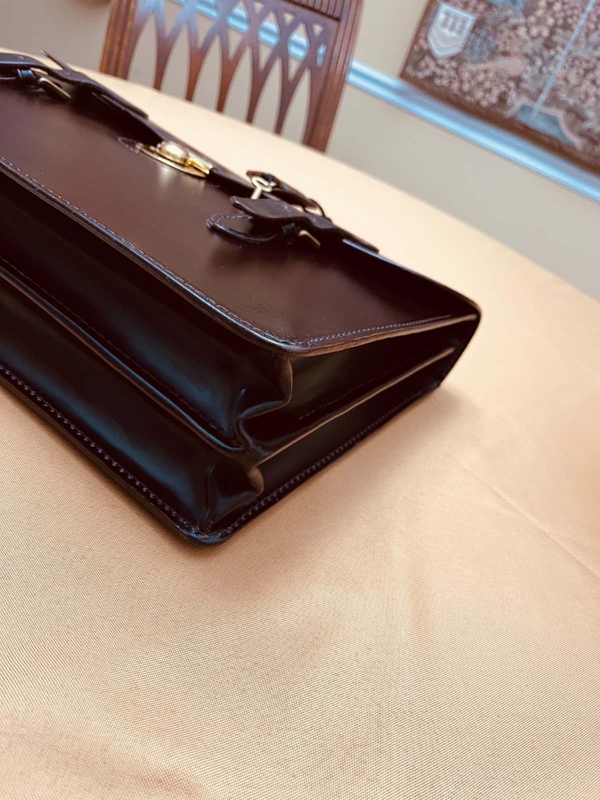 GLENROYAL Dark Brown Bridle Leather Briefcase / Portfolio / Satchel – SCOTLAND