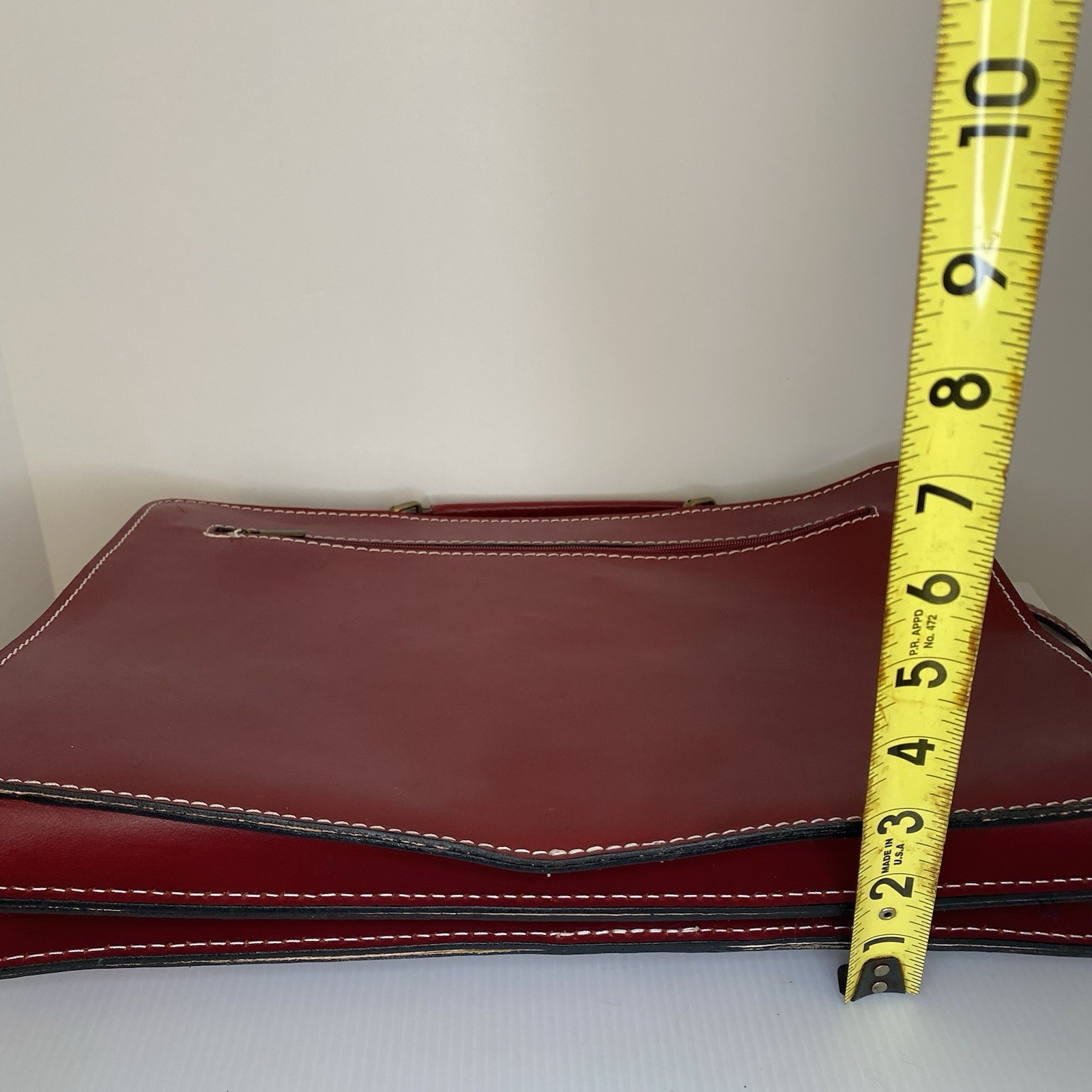 Vintage Firenze Leather Italian Laptop Briefcase Bag Black