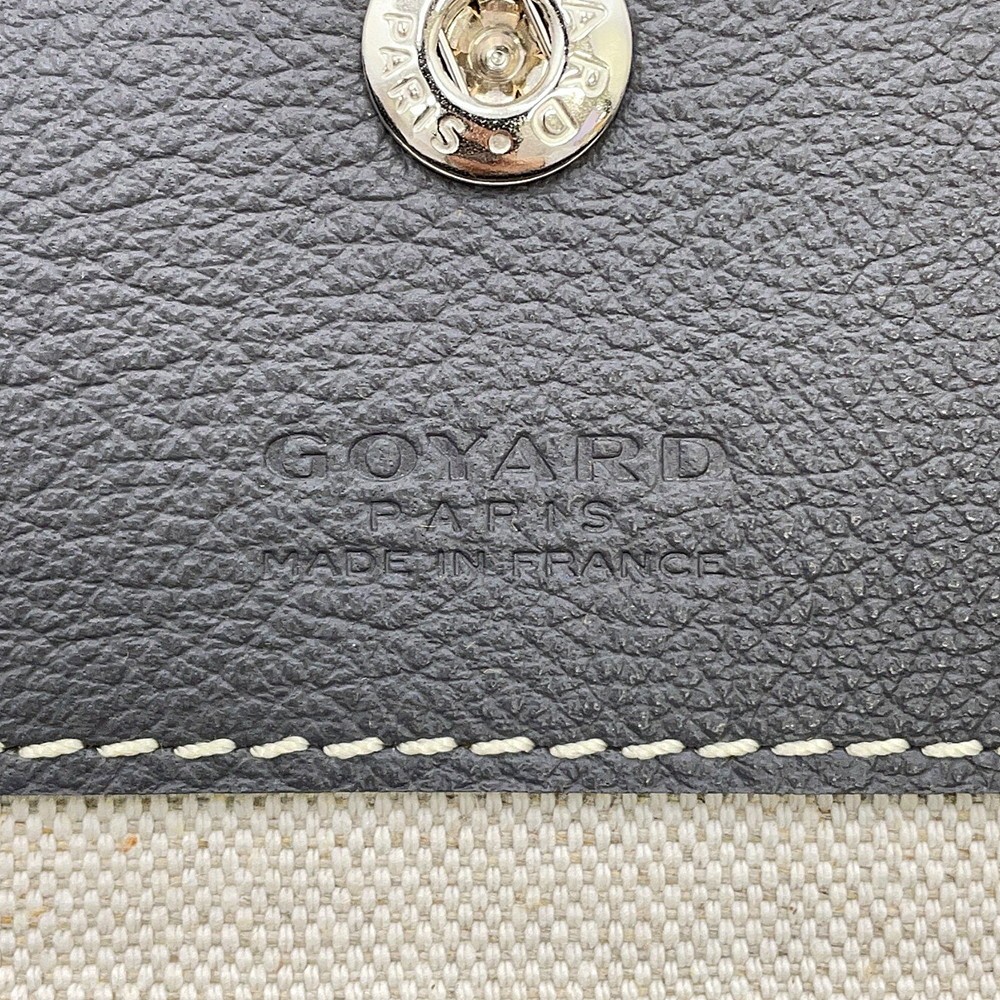GOYARD Saint Louis with clip Size PM PVC/Leather Gray STLCROPMLTY51CL51P