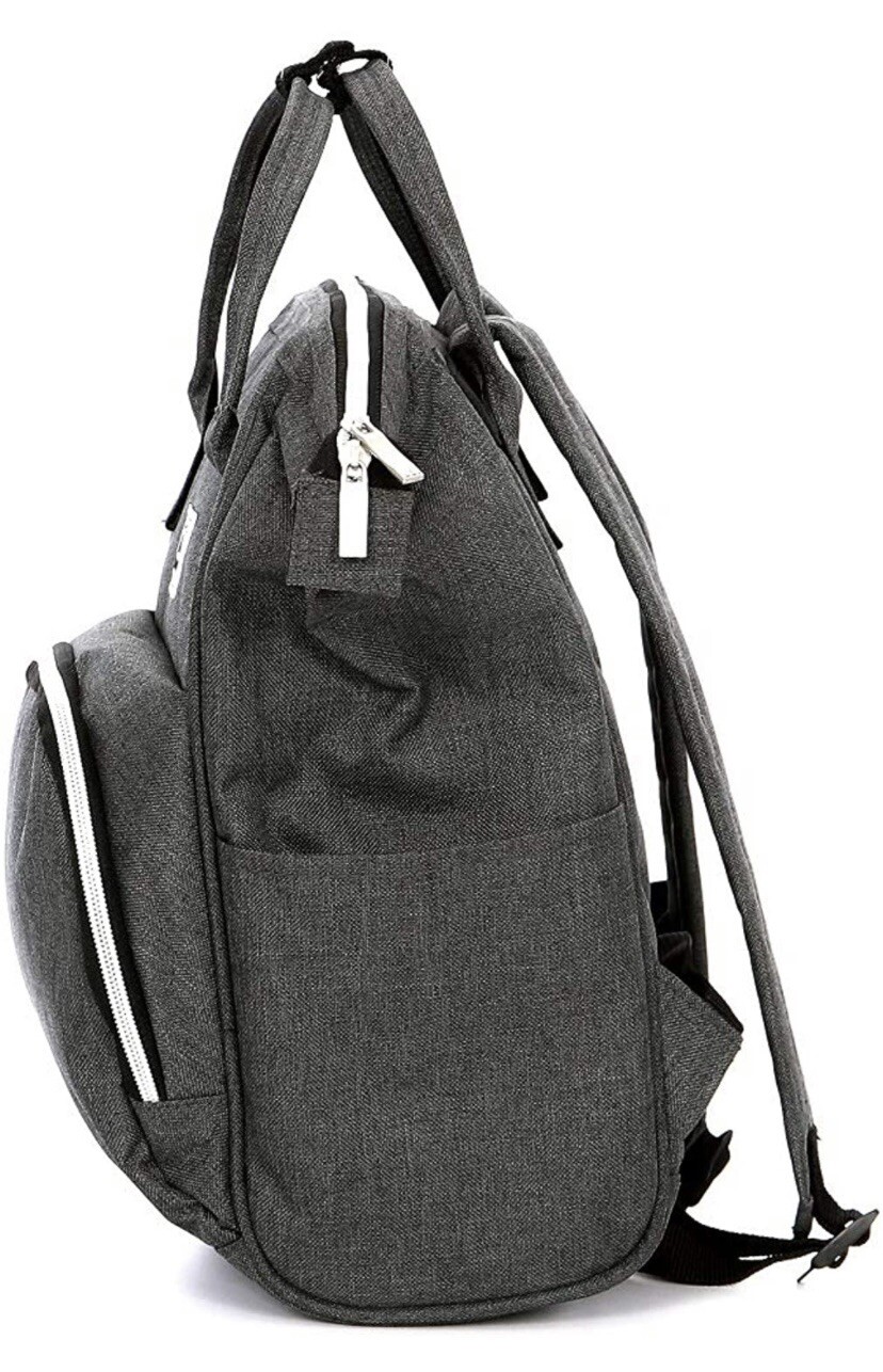 Everest Friendly Mini Handbag Backpack 13×8.5×6 Inches Dark Grey Zip Pockets NEW