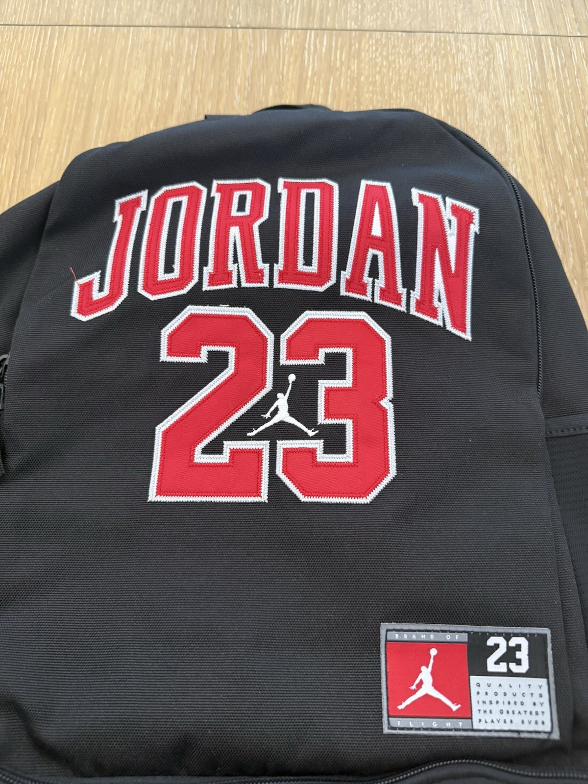 NIKE AIR JORDAN JERSEY BACKPACK #23 CHICAGO BULLS BLACK RED 9A0780-023