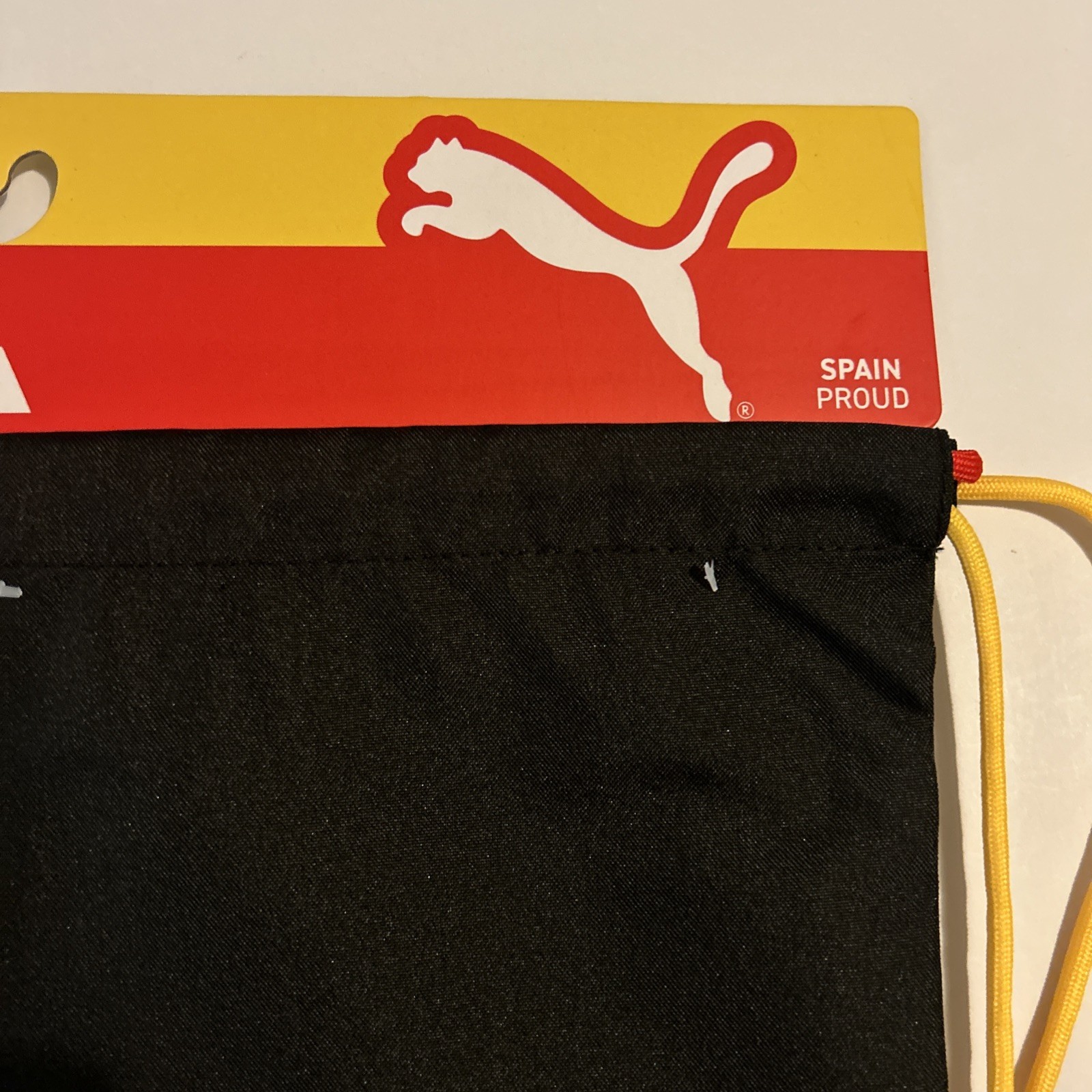 Puma Spain Carry Sack Bag with Adjustable Cord Straps Black
