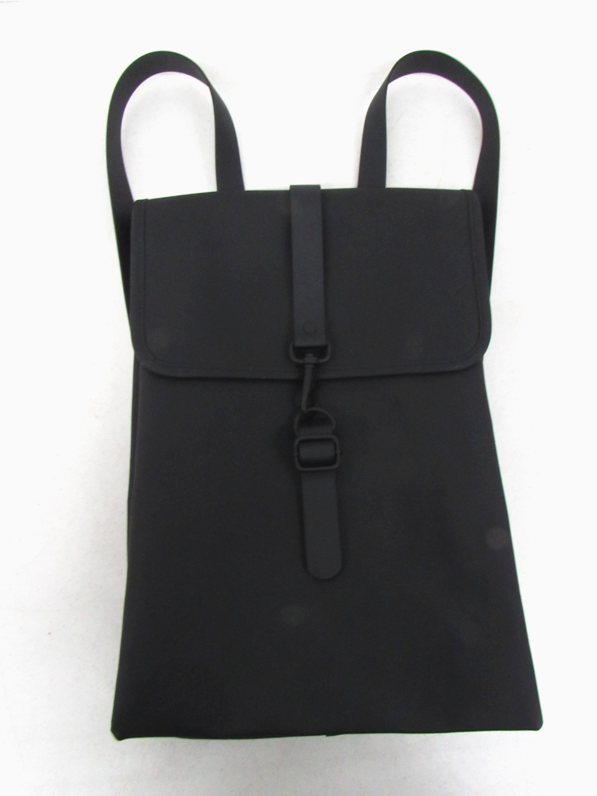 Rains Black Mini Waterproof Minimalist Polyurethane Travel Laptop Backpack
