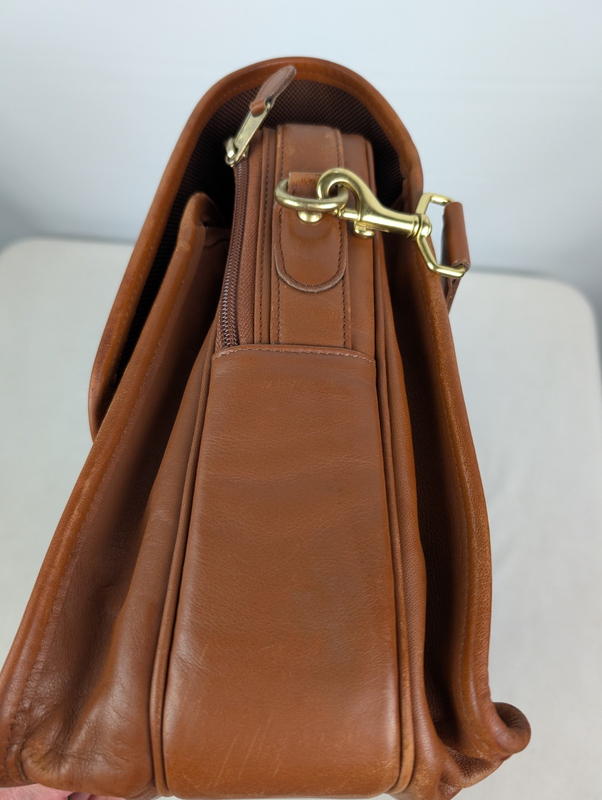 COACH Prescott #0532 British Tan Briefcase Men’s Belt Glove Leather