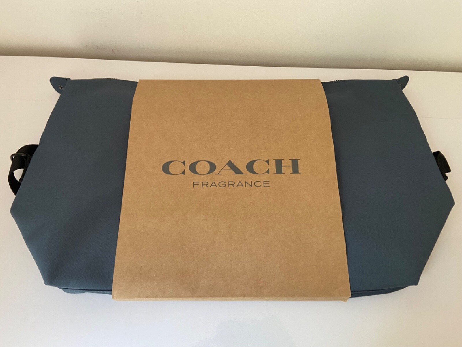Coach Fragrance Duffle slate blue Weekender Carry-on Gym Shoulder / Hand Bag New