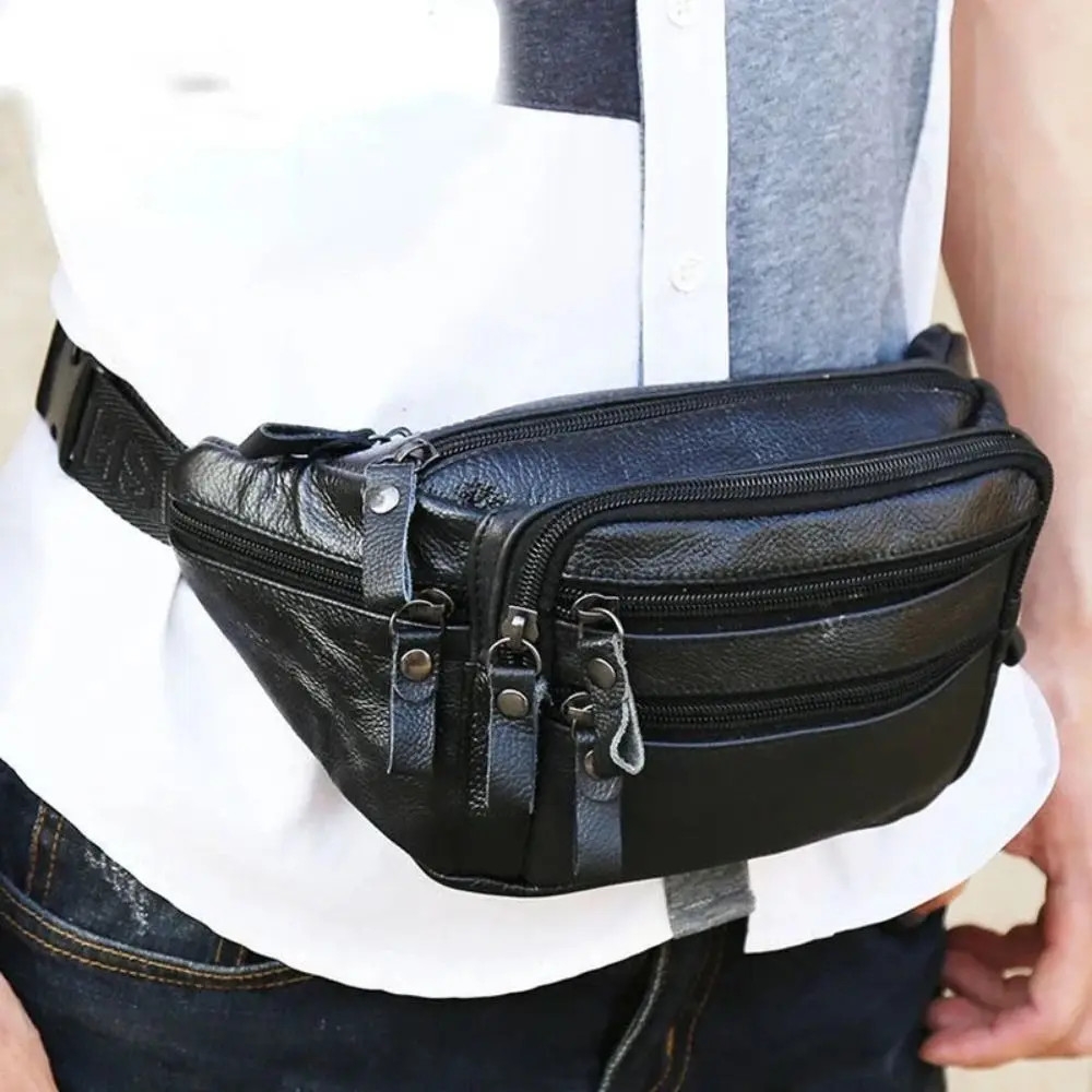 Men’s Multi-Layer Waist Bag Waterproof Large Capacity Belt Bag Travel Outdoor Ca