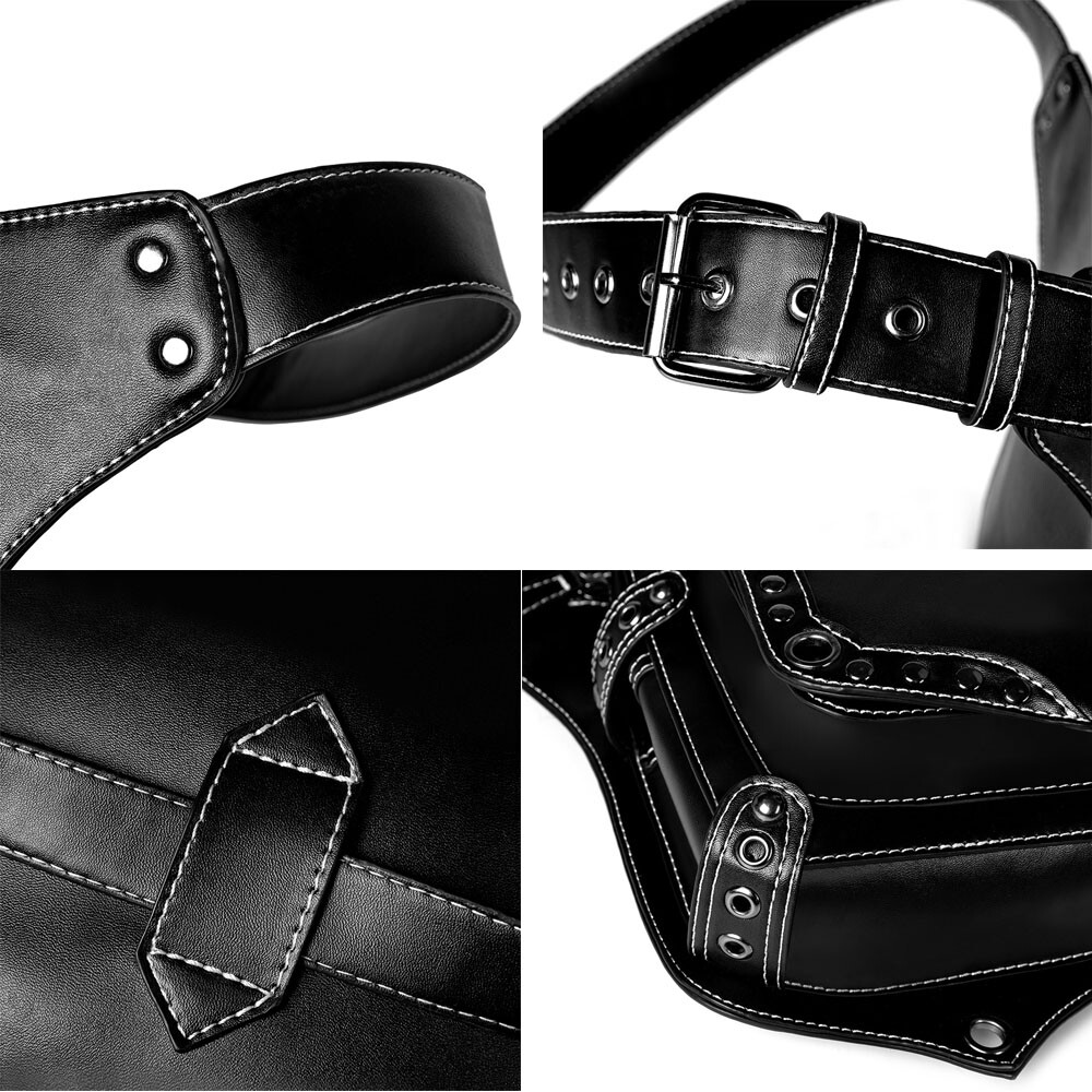 New PU Leather Gothic Steampunk Rock Punk Shoulder Crossbody Leg Waist Bags