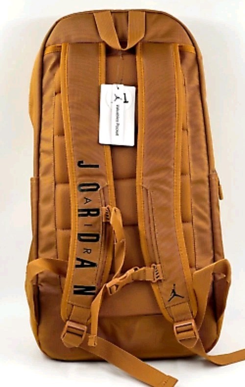 Nike Air Jordan Jumpman Fluid Backpack Ochre Tan Brown 15″ Laptop New 9A0166-X3N