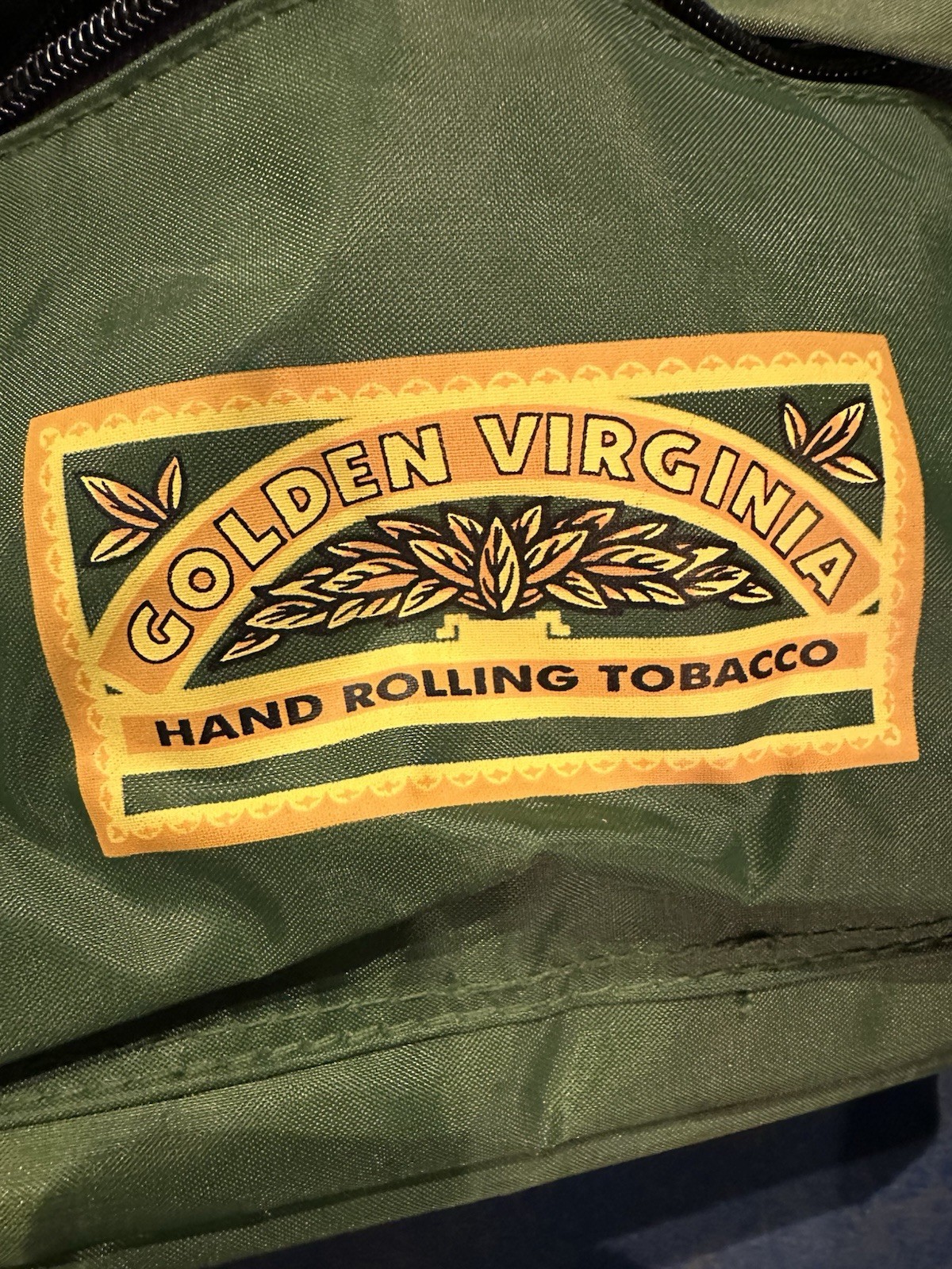 VTG Golden Virginia Green & Black Backpack Buckle Flap, Zipper Pockets Travel