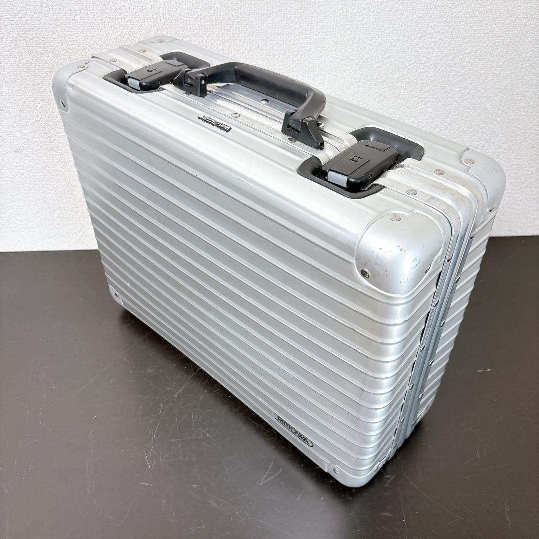 Rimowa Topas Briefcase Attache Case Silver 46×36×18cm